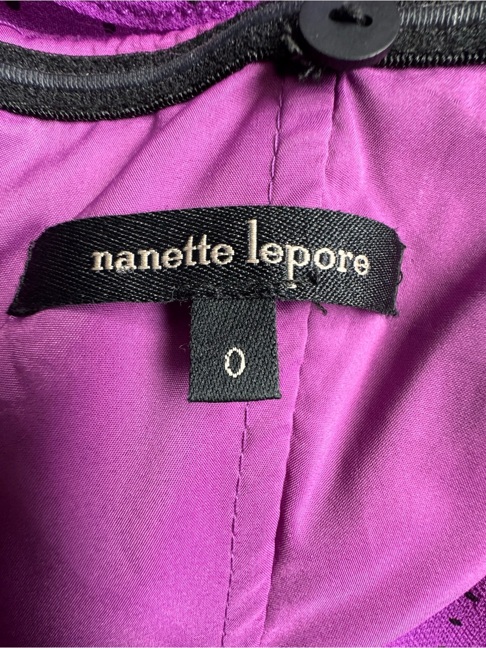 Nanette Lepore Dress Violet Polka Dot Strapless Tie-Waist 100% Silk SZ 0 - Picture 9 of 14